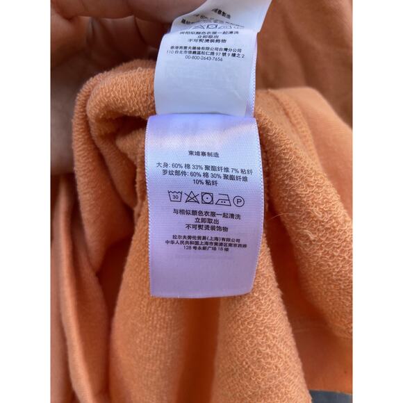 Polo Ralph Lauren Sweater Mens Medium Orange Crewneck Pullover Pony Logo Classic - Picture 9 of 10